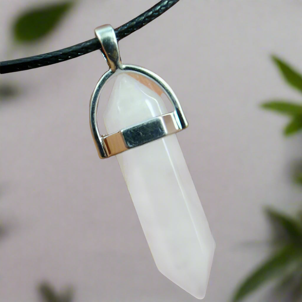 Natural crystal stone pendant