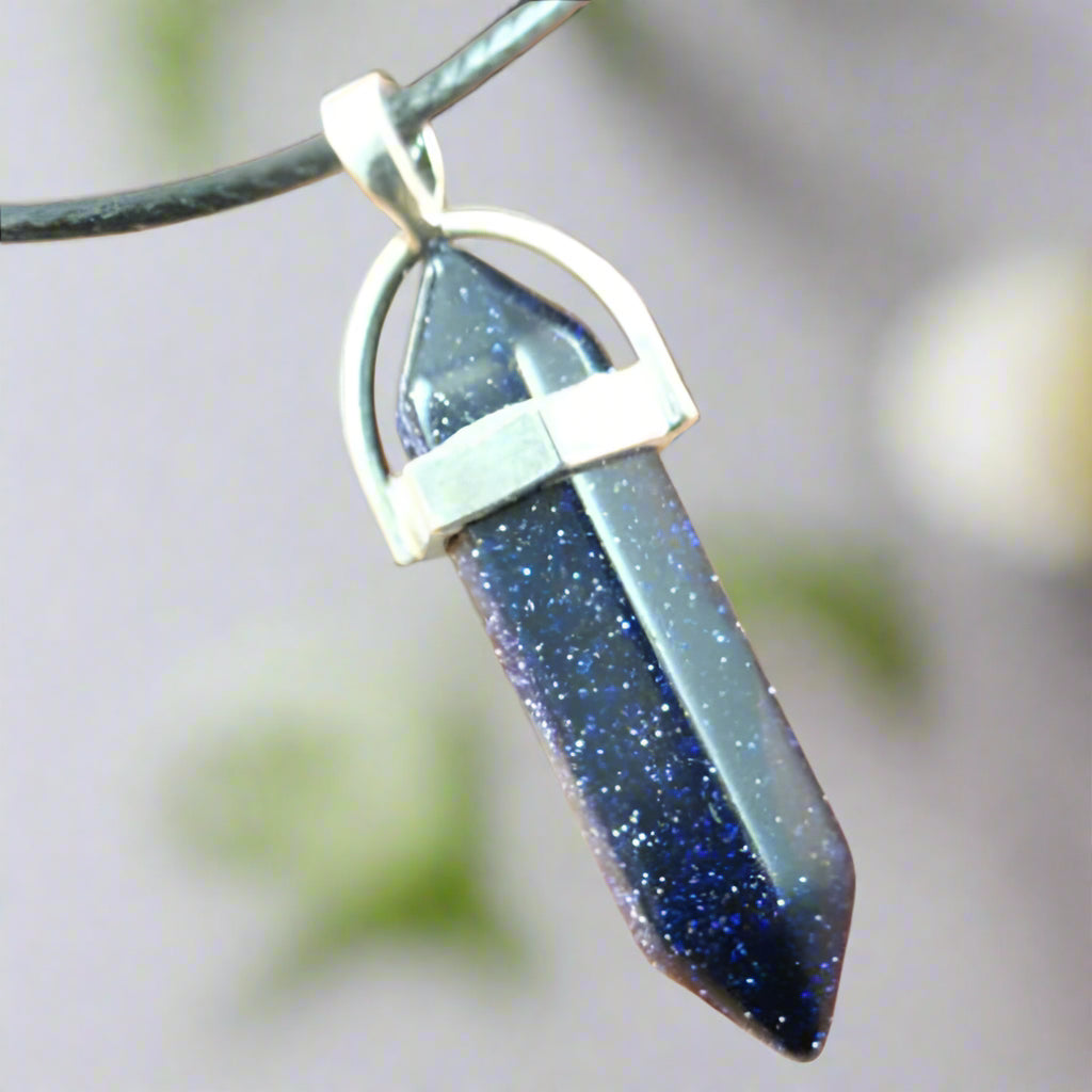 Natural crystal stone pendant